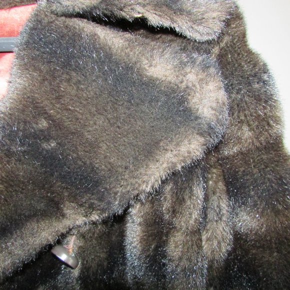 VINTAGE Faux Fur Long Winter Coat - Picture 14 of 16